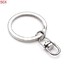 Ring Keyfob Keychain Swivel Key Rings Craft 50pcs DIY Tone Metal Silver - 1