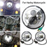 LED Pair Passing Projector Headlight 4.5inch Lights 7inch Motorcycle Harley - 6