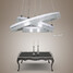 Led Rings Lamp Modern Three Crystal Pendant Light - 4