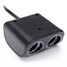 Charger Adapter 2 Way Car Socket Splitter USB Port Cigarette Lighter - 2