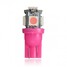 Pink Wedge Lamp T10 194 168 Super Bright 5SMD Bulb Car 5050 LED - 3