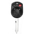 Shell Fob Uncut Blade Remote Key Mercury 4 Button Black Ford Lincoln - 1