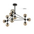 Black Chandelier Flush Mount 100 Amber Loft Light - 4