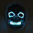 Halloween Skull Skeleton Face Mask Costume Riding Up LED Light Scary Adult - 9