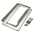 Sliver Screw Tag License Plate Frames 2 PCS Caps Stainless Steel - 1