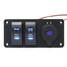 12V 24V LED Rocker Switch Panel Car Marine Boat Voltmeter Gauge Dual USB Charger - 3