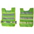 Waistcoat Traffic Security Vest Reflective Green Mesh Stripes 2Pcs - 1