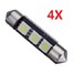 Car Reading Light Dome Lamp Bulb 3SMD Decode 4X 39MM Nonpolar - 1