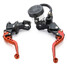 Brake Clutch Master Cylinder inch Handlebar Motorcycle Lever Reservoir Pair 22mm - 6