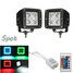 Offroad 4X4 Halo Ring Pair 3inch RGB Control Multi Color SUV 4WD LED Work Light Bar - 2