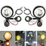 Light Amber Yellow 39MM Motorcycle Fog Mount Bracket Turn Signal Light - 1