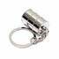 Keyfob Bucket Car Mini Keychain Silver Metal Keyring Model Piston - 4