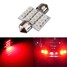 LED Interior Light Car Festoon Dome Map Bulbs Red 31MM - 1