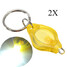 Yellow Mini LED Light Camping Hiking Torch Key Keychain Flashlight - 1