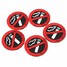 Rubber Office Sticker Car Logo Sign Smoking Warning Adhesive 5pcs - 2