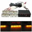 Emergency Strobe Light Flashing Warning 12V Lamp Bar Amber White LED Car - 2