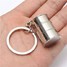 Keyfob Bucket Car Mini Keychain Silver Metal Keyring Model Piston - 6