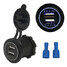 Car Motorcycle 5V 4.2A Dual USB Charger Socket 12V 24V Outlet - 12