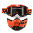 Detachable Modular Face Mask Shield Goggle Motorcycle Helmet Protect - 8