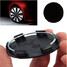 Blank Logo Cap Covers Car Wheels 50MM Black Centre - 1