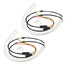 Daytime Running Car LED Turn 4pcs 60CM Light Soft Tears Strips Guide DRL White Yellow - 2