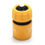 Car Washing Yellow Plastic Hose Pipe Water Stop Connector - 3