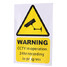 5pcs Stickers CCTV Yellow Window Signs Decal Warning - 4