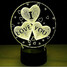 Colorful 100 Night Light Love Led Touch Switch 3d Creative - 4