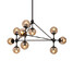 Black Chandelier Flush Mount 100 Amber Loft Light - 1