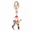 Santa Metal Keychain Car Purse Bag Rhinestone Head Key Chain Ring Pendant - 7