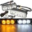 Driving Running Amber Turn Signal Pair DRL LED Car White Light Lamp Daytime - 1