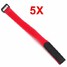 5pcs 2cm x 30cm Nylon Hook Loop Strap Tie Rope Down Wrap Cable Cord Reusable Red - 1