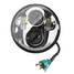 LED Light Bulb Motorcycle Projector Headlight For Harley Hi Lo DRL Beam - 2