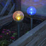 Ball Stake Glass Color Changing Crackle Light Solar 5a - 2