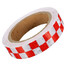 Caution Reflective Sticker Dual Color Chequer Roll Signal Warning - 7