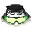 Shield Goggle Lens Adjustable Glasses Eyewear Green With Light - 3