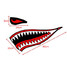 Mouth Shark Decal Sticker Teeth 2Pcs Waterproof Car - 7