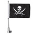 Bike Honda American Skull Mount Luggage Rack Flag Pole USA Motorcycle Rear - 3