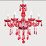 Lights Red Crystal Modern Chandelier Luxury - 1