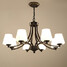 Glass Restaurant Chandelier Retro Pendant Light 8 Heads Living Room - 4