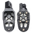 Black Foot Pegs Pedals Motorcylce Bike Treadles Footpeg Alloy Footrest Sliver - 3