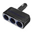 Foldable with LED 90 Degree 3 Way Car Cigarette Lighter Socket Power Splitter Adapter - 1