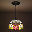 25w Pendant Light Bedroom Tiffany Vintage Painting Feature For Mini Style Metal Entry - 3