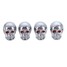 Style Skull Accessories Cup Car Wheel Tire Valve 4pcs Decoration - 3