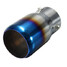 Round Caliber Universal Grilled Blue Stainless Steel Exhaust Muffler Pipe - 1