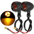 Blinker Indicator 12V Motorcycle LED Turn Signals Harley Propeller Style Yellow Blinker - 1