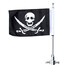 Flag Pole Harley Davidson Skull Flag Luggage Rack Motorcycle Bike Rear Mount - 2