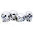 Dust Chrome Skull Covers 4pcs Caps Motorcycle Auto Tire Tyre Valve - 6