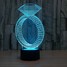 Illusion Shape Diamond Table Lamp 3d Night Light Ring Color Light Amazing - 4