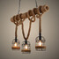 Rope American Chandelier Country Head Bamboo Retro - 1